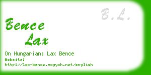 bence lax business card